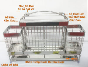kệ inox 304 dao thớt khay